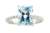 Anello Quintessenza Donna in Oro bianco Acquamarina 2.08 Ct VAN04 - VAN04